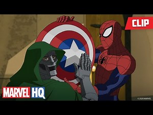 Doctor Doom Wants Captain America's Shield 😱🛡️⭐ | Ultimate Spider-Man | ‪@MarvelHQ‬