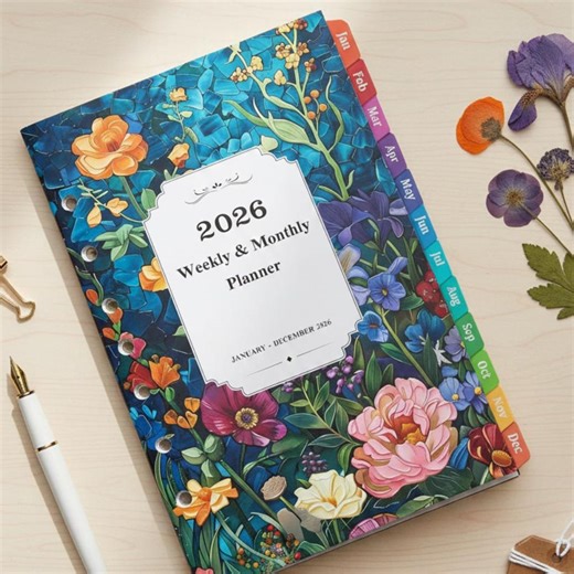 2026 Planner Refills - 7-hole Punched Planner With Colorful Tabs, JAN 2026 - DEC 2026, 5.5" X 8.5", A5 Planner Inserts - Etsy