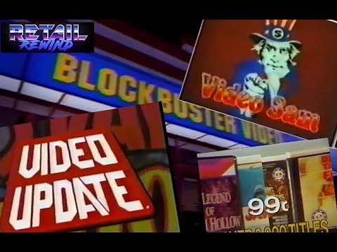 Video Movie Rental Stores - Collection of Retro Commercials from the 1980s to early 2000s