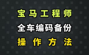 宝马工程师E-sys整车编码备份操作方法