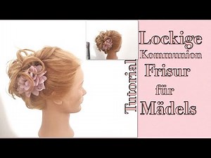 Communion Hairstyle Tutorial | easy quick Updo curl Hairstyle for girls