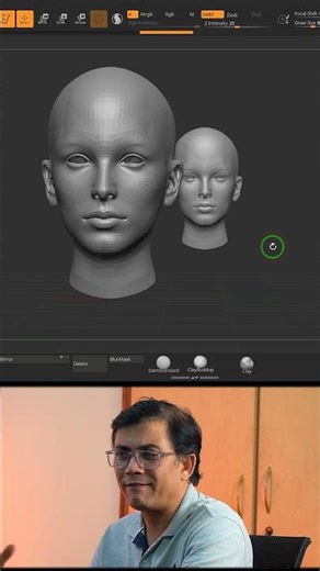 Perspective vs orthographic view in ZBrush #reinsacademy #vishalrein