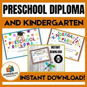 Kindergarten and Preschool Diploma  Kindergarten Graduation Certificate