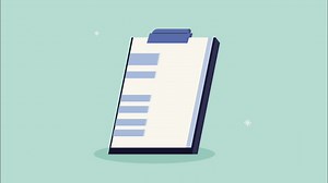 Checklist clipboard document paper animation | Premium Stock Video Footage