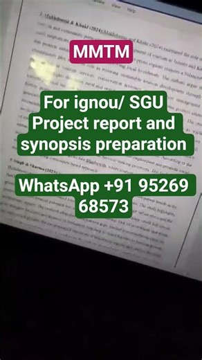 #ignou #sgu #mba #mcom #mcop #mmpp #projectproposal #projectreport #project #approved #synopsis