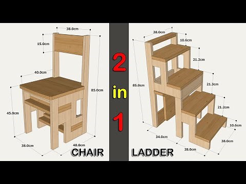 HOW TO MAKE A FOLDING LADDER CHAIR - STEP BY STEP