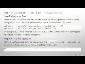 Efficiently Find Max and Min Values in Pandas DataFrame Subregions