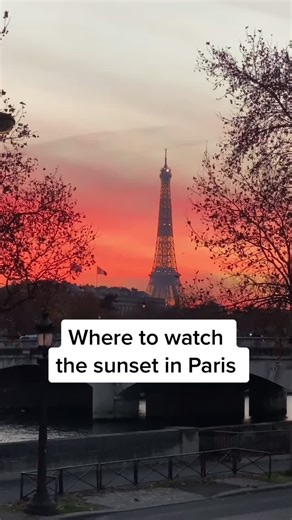 One of my favorite places to watch the sunset in Paris #fyp #fypシ #paris #france #parisguide #eiffeltower #sunset #parissunset #emilyinparis #lupin