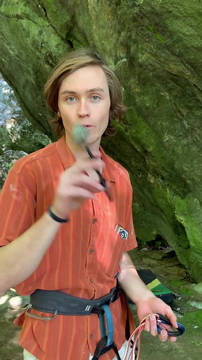 Weight testing a cam placement. Not even a good placement either! #climb #climbing #mountainclimbing #tradisrad #tradclimbing #tradgear