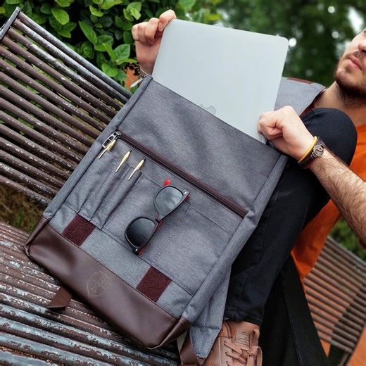 Custom Canvas Laptop Backpack - Waterproof Vegan Leather Travel School Rucksack - Etsy