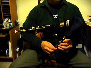 Burleigh Northumbrian Smallpipes 11-Key set in D, played by Michael F. Korchonnoff