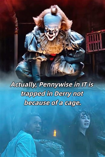 Actually, Pennywise in IT is trapped in Derry not because of a cage. #pennywise #welcometoderry #it #celebrity
