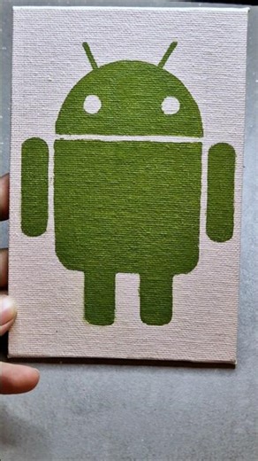 Android logo painting!💚#painting #trending #logodesign
