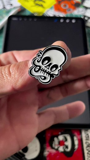 Creating enamel pins doesn't have to be hard. Submit any design. Receive digital proofs. Make unlimited revisions. Once you're happy, we'll ship them quickly to your door. Pins made for @bonehead_3000. Music by @rahclyrical. | WizardPins.com