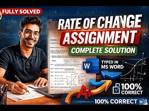 MATH | 📘 Rate of Change Assignment | Complete Solution in MS Word