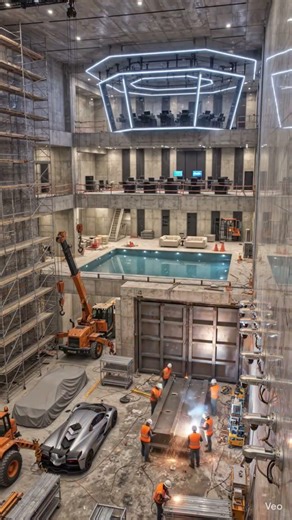 Inside a Billionaire Underground Bunker Construction in USA 🇺🇸🏗️From deep excavation to a luxury #ai