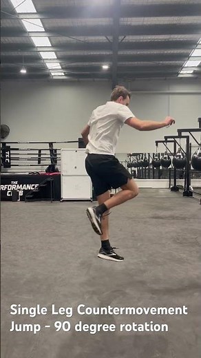 Single Leg Countermovement Jump - 90 degree rotation