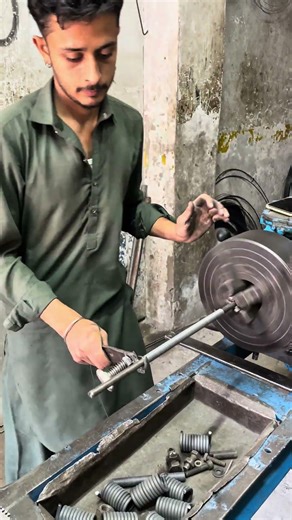 Perfect Door Spring Making on Lathe | Handmade Compression Spring 🔥