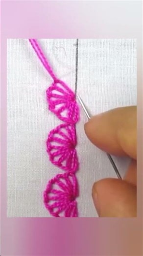 blanket stitch tutorial #handembroidery #shorts