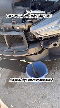 Draining Coolant/Radiator fluids in Maserati Ghibli #maserati #radiatorfluid #coolant #diyrepairs