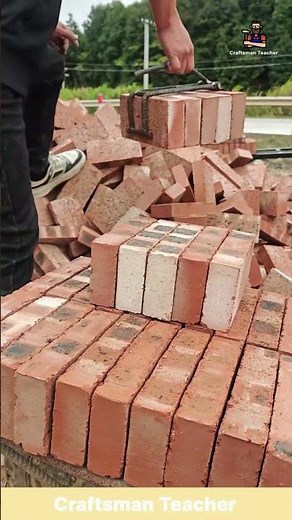 Genius Brick Lifting Tool Carrying Multiple Bricks Effortlessly! #shorts