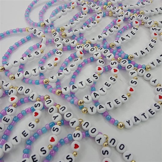 Bulk Personalized Seed Bead Bracelets – Custom Name Beaded Bracelets, Wholesale Party Favors, Handmade Jewelry - Etsy