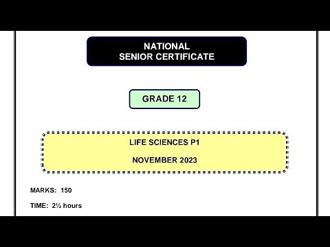 Grade 12 life Sciences Paper 1 November 2023