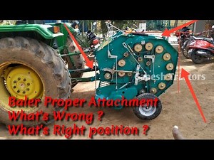 Baler Proper Attachment position | How to connect Baler | Ganesh Tractors | Aambal