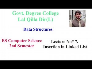 Data Structures Lecture No 7. Garbage Collection and Insertion in Linked List