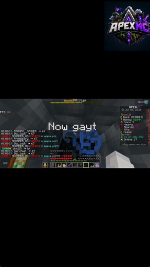 Apex MC lores be like :67 🥀 #minecraft #apex #67kid #fyp