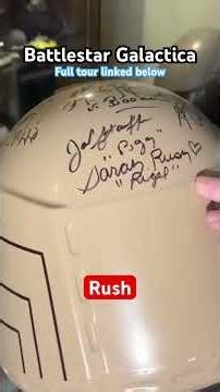 John’s autographed #battlestargalactica helmet. Watch the full collection tour below! #scifi
