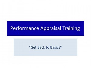 Performance Appraisal Training - SlideServe