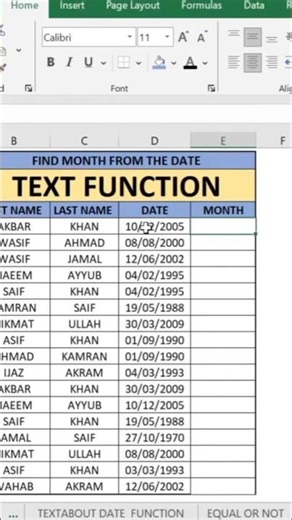 TEXT Function in Excel 🔥 – Format numbers, dates & values exactly the way you want! #spreadsheets