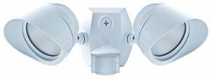 RAB SMSBULLET2X12NW LED Floodlight with 180 Degree Motion Sensor White