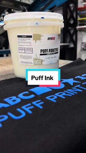 Screen Printing puff ink 🐡. #screenprinting #tshirt #myloprints
