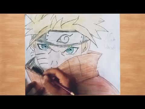 Drawing naruto uzumaki white colour pencil | Naruto| Artwork