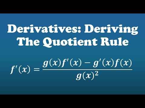 Deriving The Quotient Rule - Mastering Derivatives