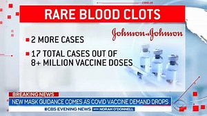 1.8K views · 18 reactions | The CDC’s new mask guidance for fully vaccinated Americans comes at a time when new cases and hospitalizations are down in much of the U.S., but vaccine hesitancy is up. As a result, a number of states are not using the doses they have available. https://cbsn.ws/3dX3cd5 | CBS Evening News | Facebook