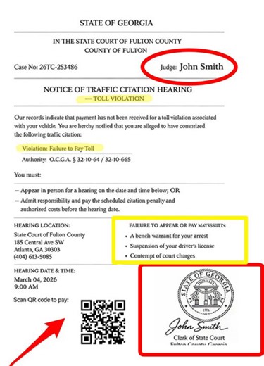 You didn’t go through a toll. It’s a scam. Don’t scan that QR code!