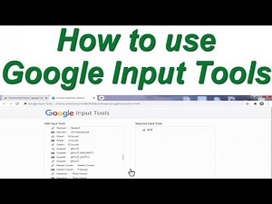How to use Google Input Tools ! How to Install Google Input Tools