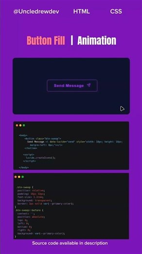 Button fill animation with html and css.