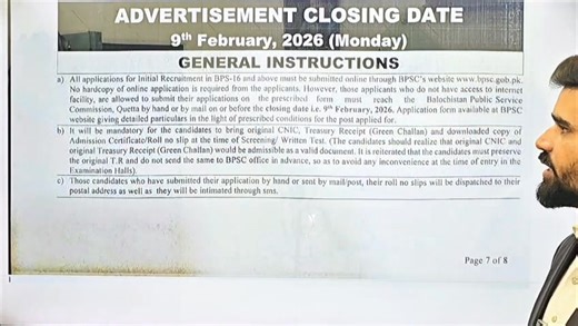 Balochistan Public Service Commission (BPSC) has officially announced...