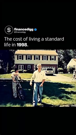 financedigg℠ on Instagram: "In 1998, the United States saw a median price for an existing home at approximately $130,600 and an average home price of $181,900, with the average 30-year fixed mortgage rate hovering around 6.91%. The overall cost of living was characterized by low inflation, at an annual rate of just 1.56%. The median household income for the year was $38,885, while average consumer expenditures totaled $35,535. Everyday items like gasoline averaged about $1.13 per gallon and a lo