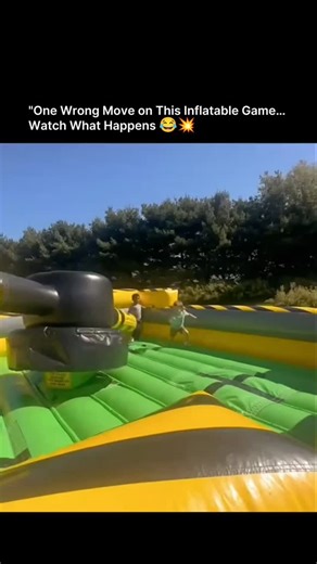 capture ones on Instagram: "The post shares a short video of a participant attempting an inflatable obstacle game when a swinging padded arm suddenly knocks them off balance, resulting in a humorous fall. Uploaded recently by an unknown user, the clip quickly gained traction on X, amassing thousands of views along with dozens of likes and shares, tapping into the platform’s strong appetite for funny fail and challenge-style videos. While some replies joke that the moment appears staged, the spon