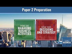 Edexcel A Level Business Paper 2 Preparation