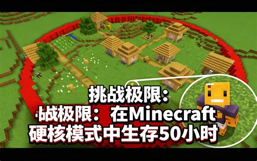 [中配]挑战极限：在Minecraft硬核模式中生存50小时 - aCookieGod