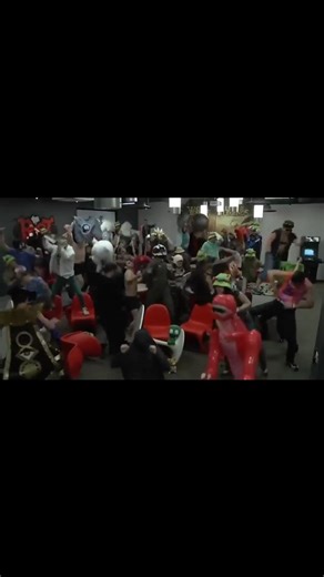 ツ on Instagram: "The Harlem Shake phenomenon was one of the internet’s most unhinged moments in the best way possible. It exploded in early 2013 after producer Baauer’s track “Harlem Shake” dropped, but the real spark was the meme format, the first 15 seconds showed one person casually dancing, while everyone else ignored them. Then the beat dropped and suddenly the screen cut to everyone dancing wildly in costumes, offices trashed, furniture flipped, no logic, no choreography, just pure interne