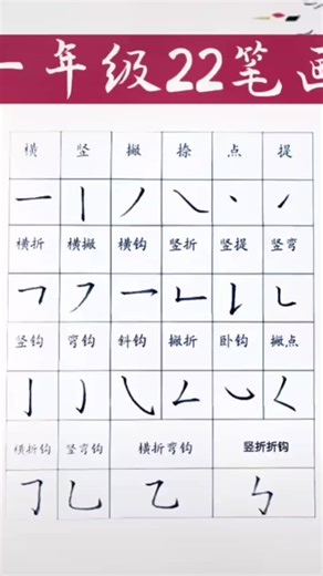 基本笔画学习指南