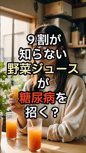 ９割が知らない野菜ジュースが糖尿病を招く？ #雑学ショート #shorts
