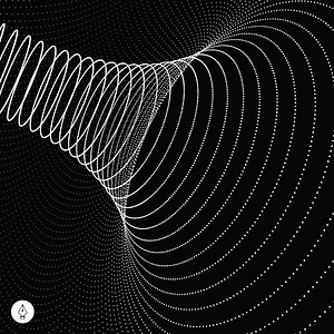 Abstract 3d Surface Looks Like Funnel. Futuristic Technology Style....